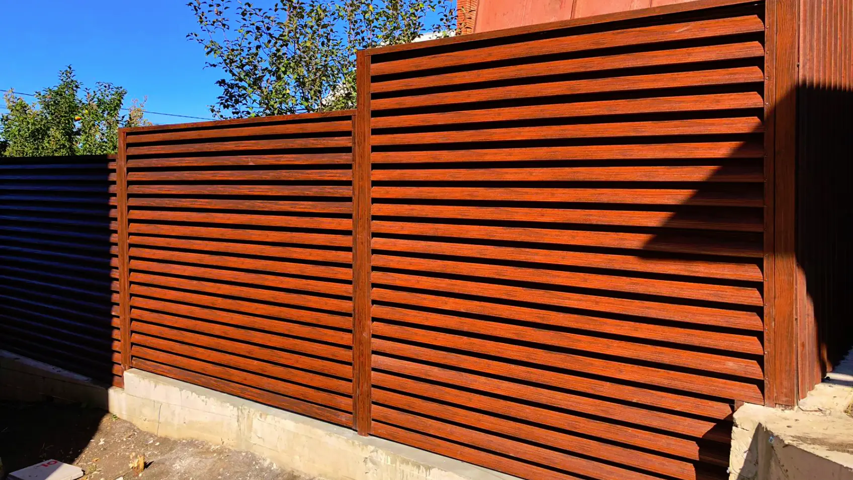 Фото 4 забор Еврожалюзи Античное Дерево 3D Принтек