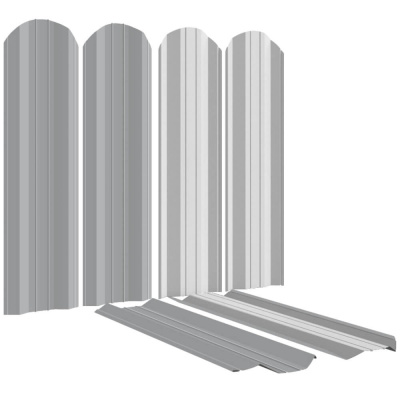 Штакетник (евроштакетник) ЭКО-М 95мм RAL7004 Серый для забора