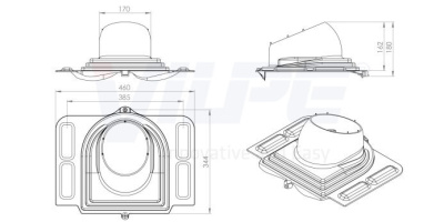 73558 Проходной элемент PELTI (зеленый) чертеж